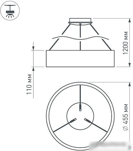 Подвесная люстра Arlight SP-TOR-RING-HANG-R460-33W Warm3000 023393(1)