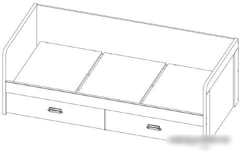 Кровать Анрэкс Diesel 90-2/D2 90x200 653499 (дуб мадура/энигма)