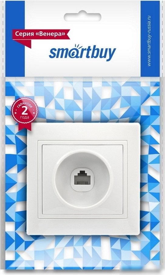 Розетка телефонная SmartBuy Венера SBE-01w-S1-PH