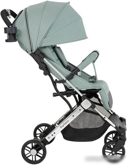 Коляска прогулочная «книга» Farfello Comfy Go Comfort CG-001 (зеленый/серебристый)