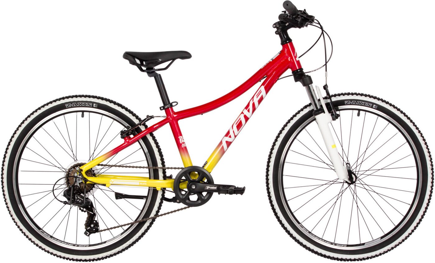 Велосипед Novatrack Katrina 7.V 24 р.10 2025 24AHV.KATRINA.12YRD5 (красный/желтый)