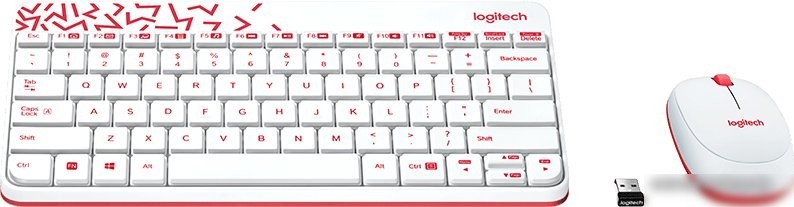 Офисный набор Logitech MK240 Nano 920-008160 (белый)