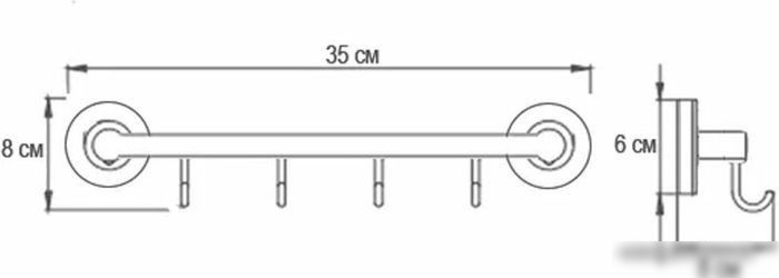 Крючок для ванны Ekko E3116-4