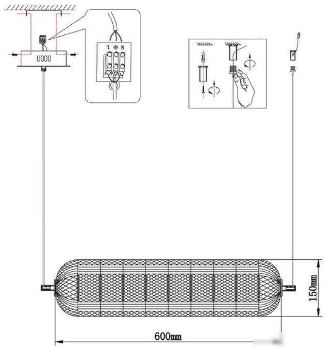 Подвесная люстра Omnilux Cedrello OML-68803-01