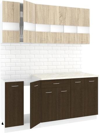 Кухня Кортекс-мебель Корнелия Экстра 1.8м (дуб сонома/венге/королевский опал)