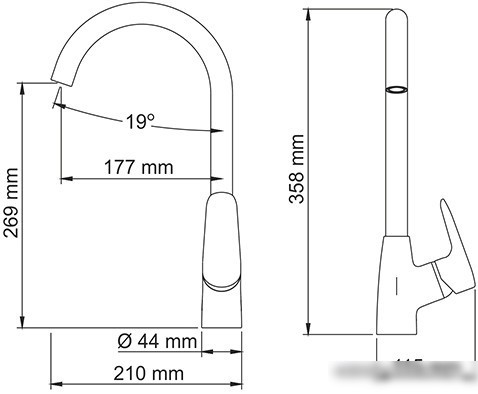 Смеситель Wasserkraft Vils 5607