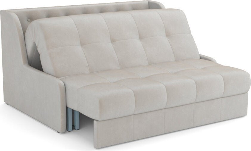 Диван Мебель-АРС Аккордеон Барон №6 НПБ 120x200 (бархат бежевый Star Velvet 6 Light Beige)