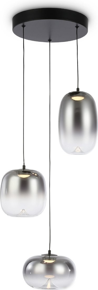 Подвесная люстра Ambrella light LH11099/3 BK/SM (черный/дымчатый)