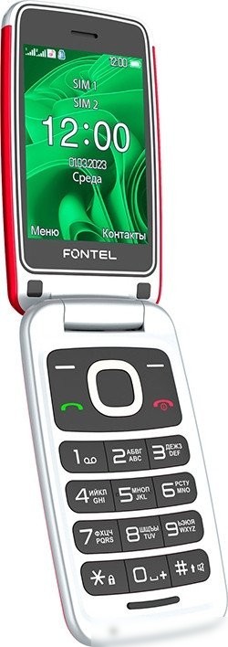 Кнопочный телефон Fontel FL280 (красный/белый)