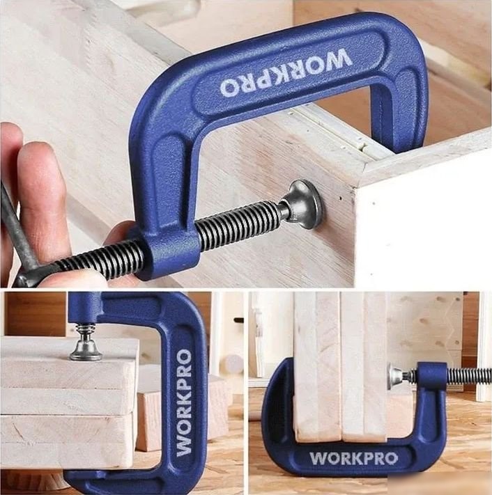 Струбцина Workpro 100мм WP232019
