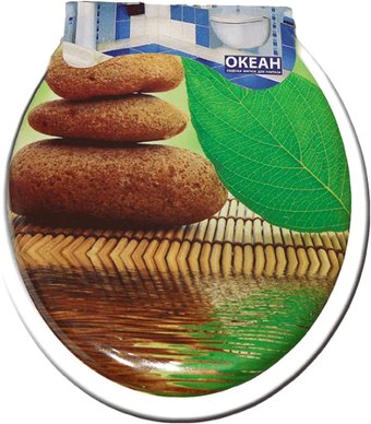 Сиденье для унитаза Еврокомфорт Океан. Три камня 103-311-01В19 (мягкое)