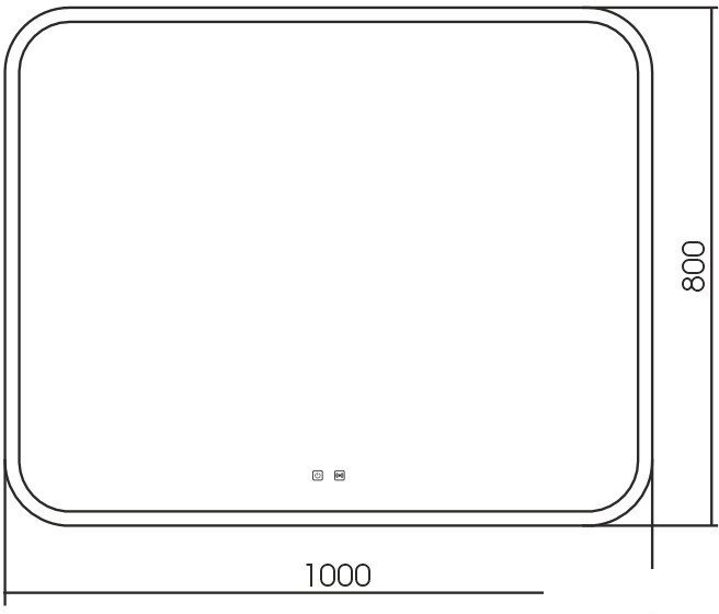 Silver Mirrors Зеркало Стив-Р 100x80 LED-00002745