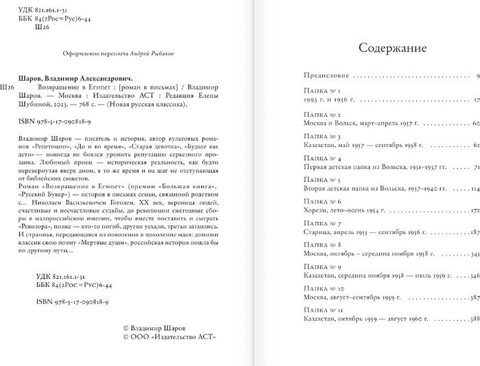 Книга издательства АСТ. Возвращение в Египет 9785170908189 (Шаров В.А.)