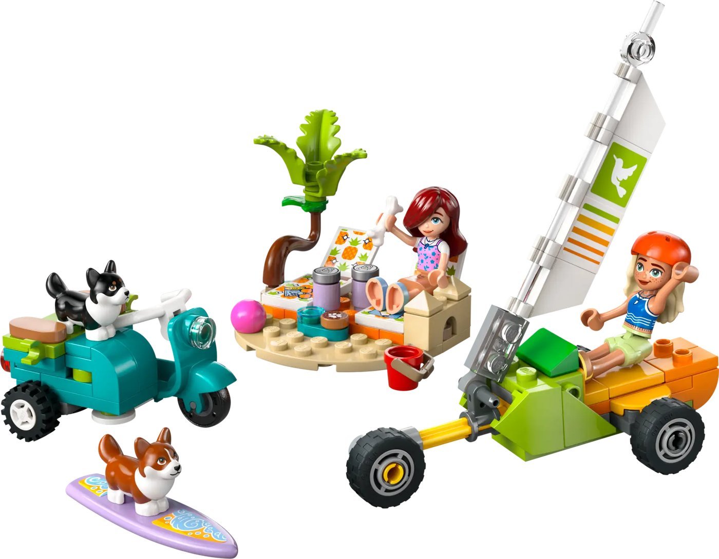 Конструктор LEGO Friends 42641 Собаки-серфингисты и приключения на скутере