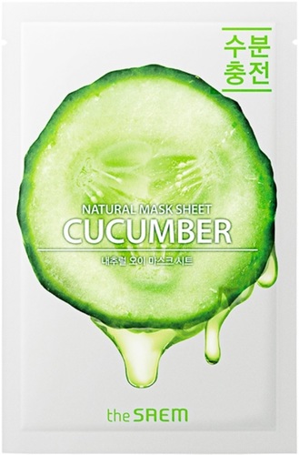 The Saem Маска для лица тканевая Natural Cucumber (21 мл)