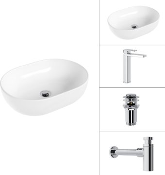 Умывальник Lauter 21836A + Cascade 21СК0655C + сифон 21635CH + дон.клапан 21190CH (хром)
