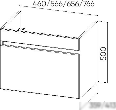 Viant Тумба под умывальник Мальта Como 60 VMAL60CO-T1YP