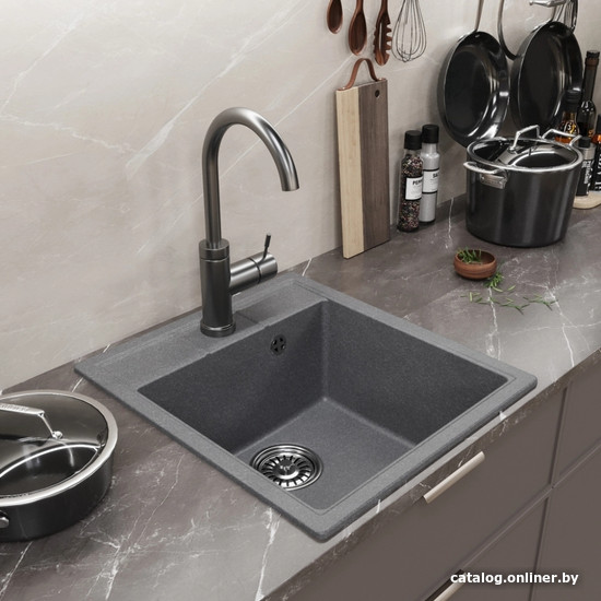 Кухонная мойка Mixline ML-GM28 552183 (графитовый)