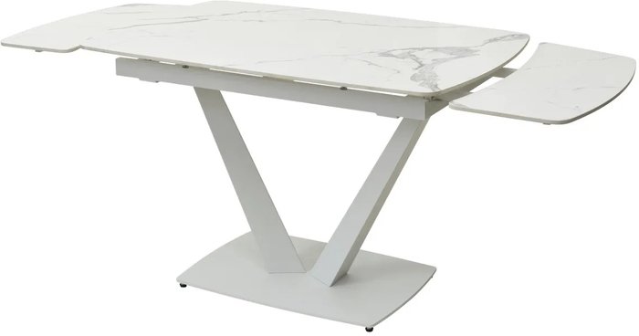 Кухонный стол M-City Alatri 120 Gloss 614M04391 (Staturio White Solid Ceramic/White)
