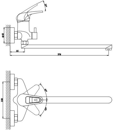 Смеситель Gross Aqua Optima 7518511С-35F