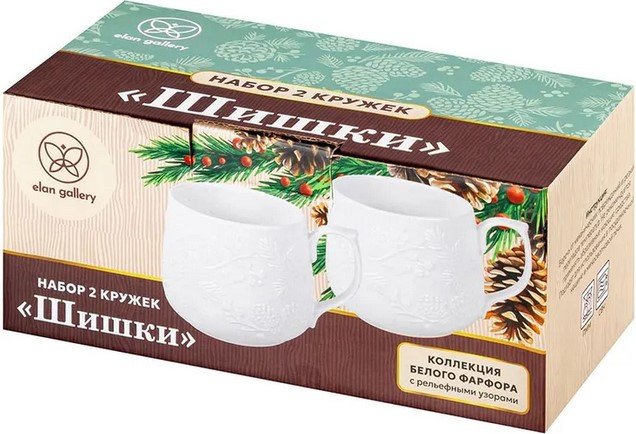Набор кружек Elan Gallery Шишки 950396
