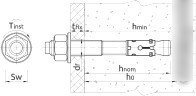 Анкер клиновой Rawlplug RL010008