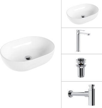 Умывальник Lauter 21836A + Moon 21СK81691C + сифон 21635CH + дон.клапан 21190CH (хром)
