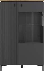 Шкаф распашной BRW San Gimignano REG1D1W/140 (антрацитовый/дуб нокс)