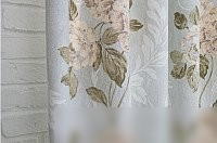 Комплект штор Delfa СШД-050 Flowers/20 (160x270, бежевые цветы)