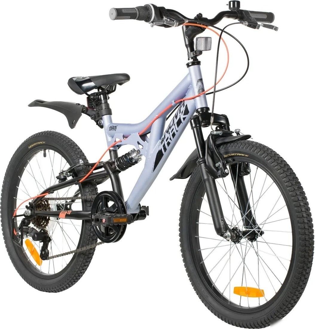 Детский велосипед Novatrack Shark 20 20SS6V.SHARK.GRB6 (серо-голубой)
