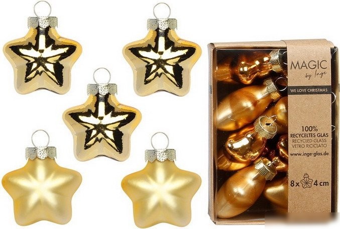 Елочная игрушка Inge's Christmas Classic Gold Звезды 12004P047