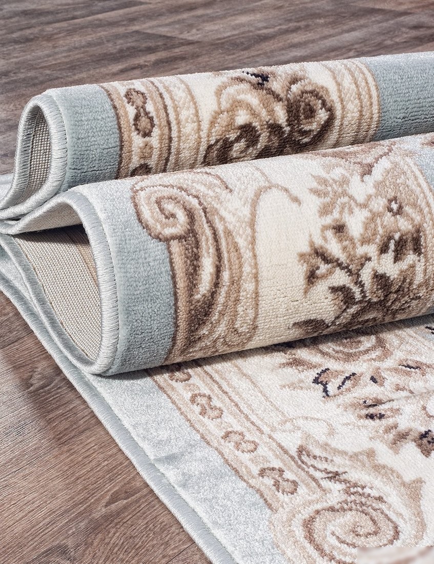 Ковер для жилой комнаты Merinos Valencia Deluxe 4015-STAN-L.BLUE-BROWN (3x5)