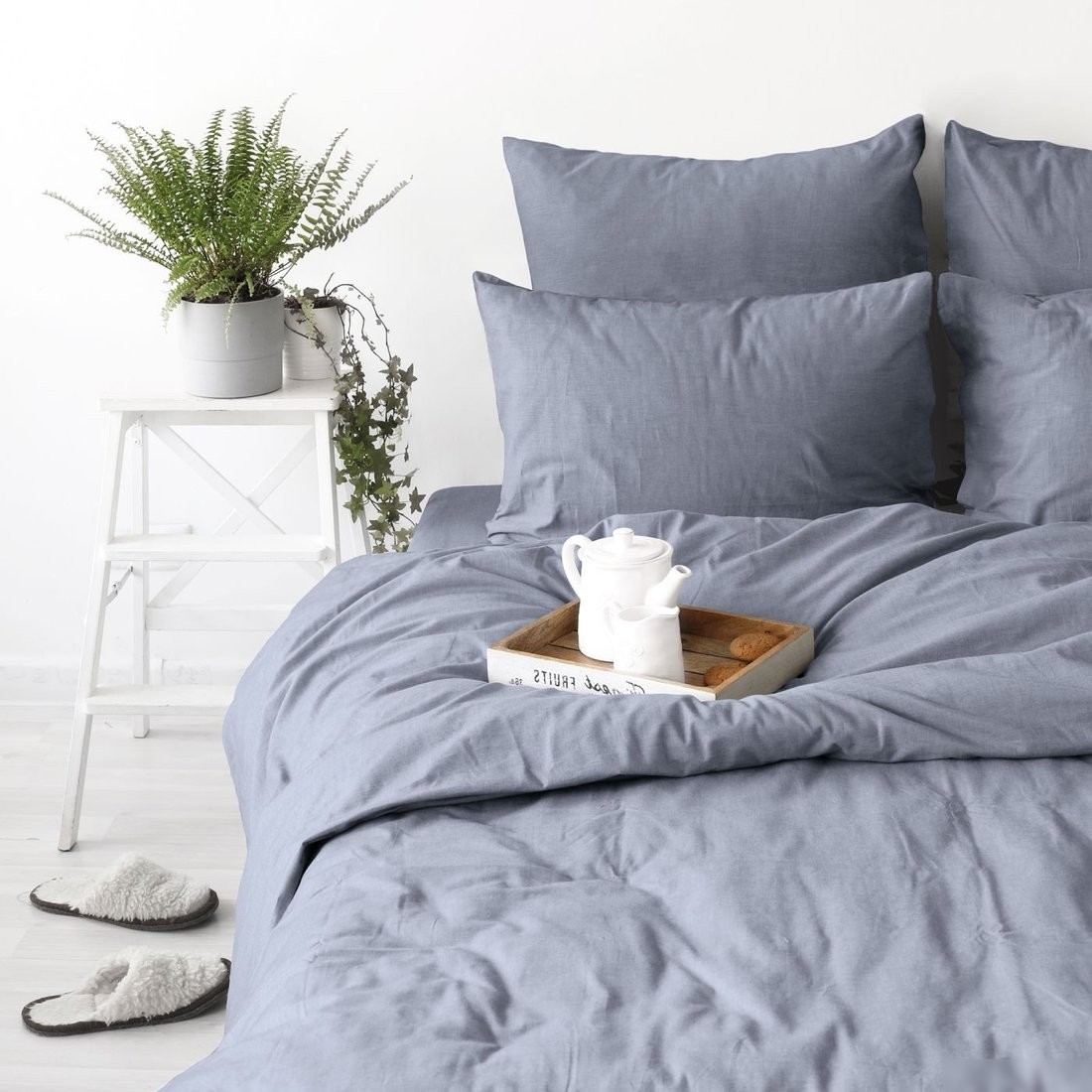 Постельное белье Verossa 180x215 776124 (Melange Indigo)