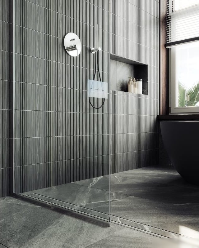 Душевая стенка MaybahGlass 195x69 MGD-701-5у (прозрачное стекло/хром матовый)