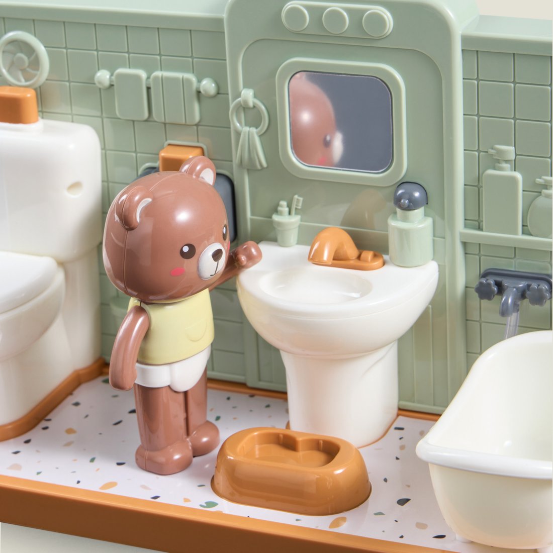 Игровой набор Happy Baby Happy Bathroom 331973 (оливковый)