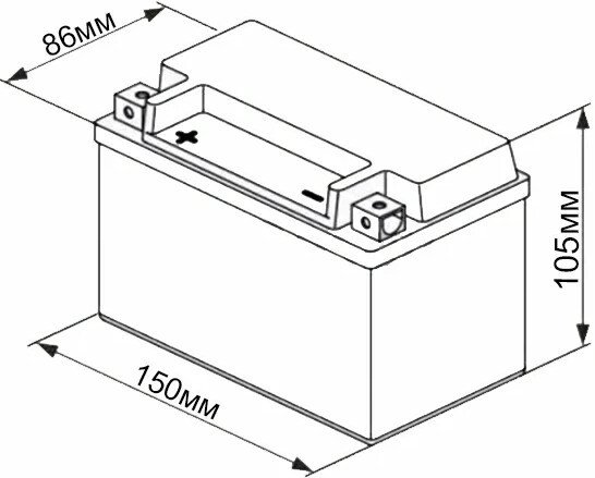 Мотоциклетный аккумулятор UniPLUS EBZ12-4-1 (11 А·ч)