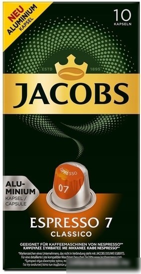 Кофе в капсулах Jacobs Espresso 7 Classico 10 шт