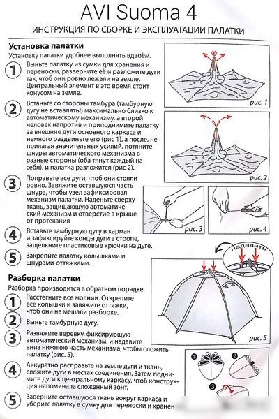 Кемпинговая палатка AVI-Outdoor NordKapp Suoma 4 AV-5896