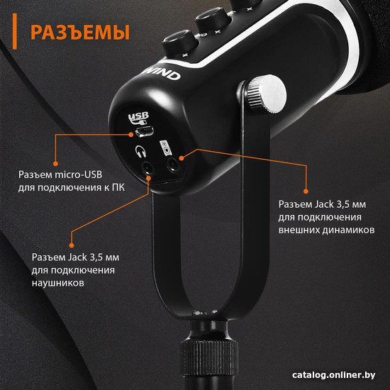 Проводной микрофон SunWind SW-SM500G