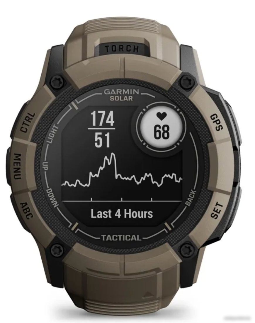 Умные часы Garmin Instinct 2x Solar Tactical Edition (светло-коричневый)