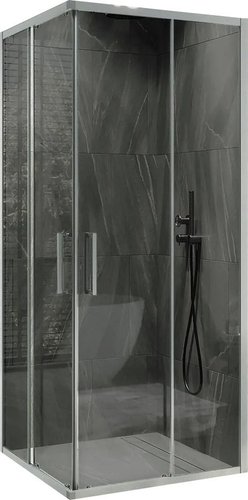 Душевой уголок MaybahGlass MGY-1334-5 (графит стекло/хром матовый)
