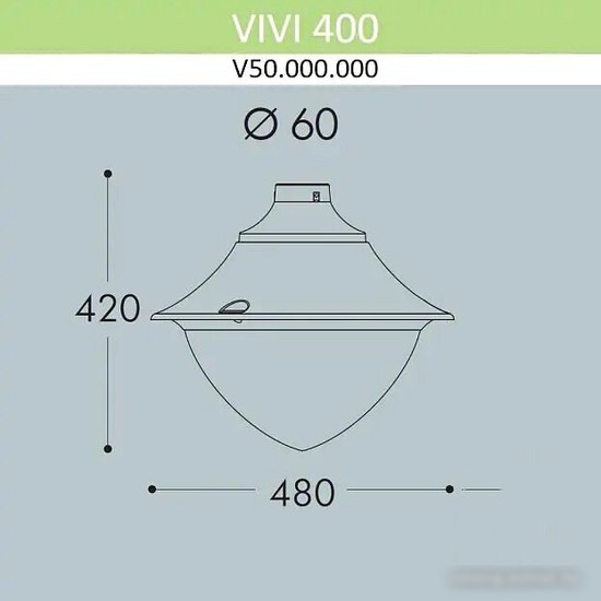 Садовый светильник Fumagalli Vivi V50.000.000.LXH27