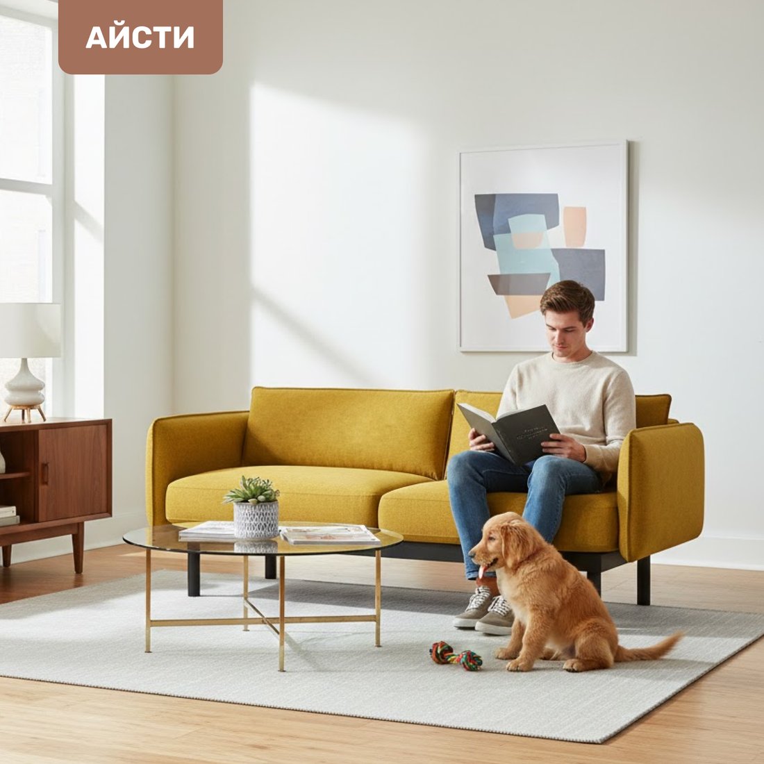 Диван Mio Tesoro Айсти ISTS2 (Prince Yellow)
