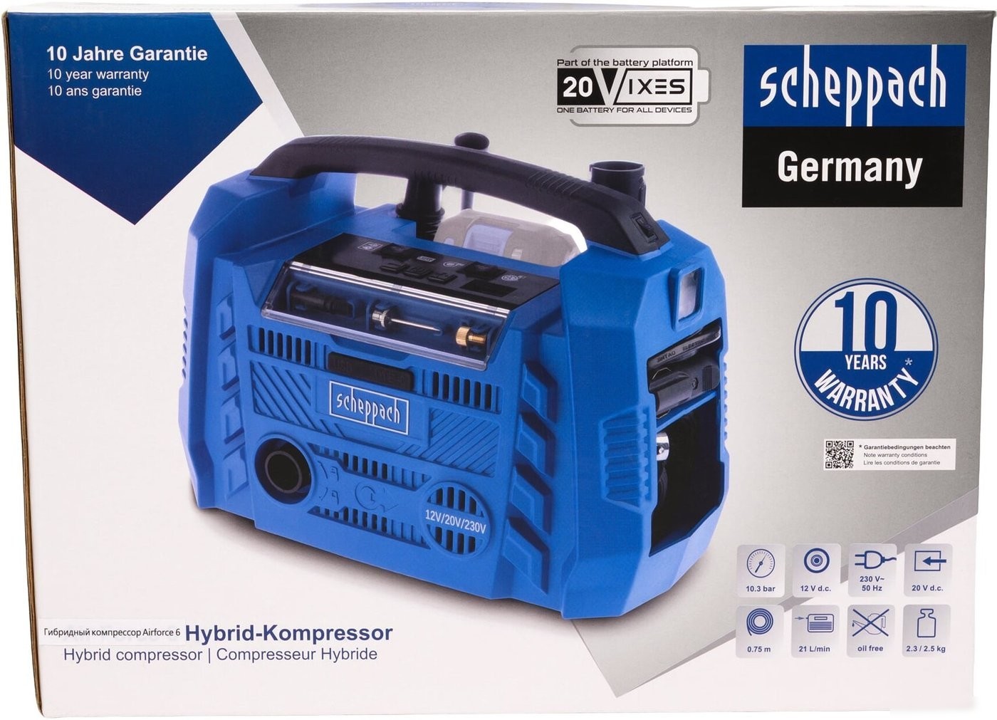 Автомобильный компрессор Scheppach Airforce 6 (без АКБ)
