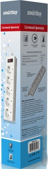 Сетевой фильтр SmartBuy SBSP-30-W