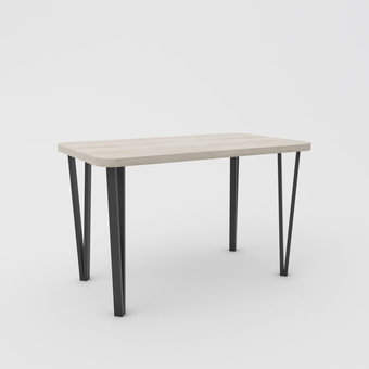 Кухонный стол Hype Mebel Польский 125x75 (черный/древесина белая)