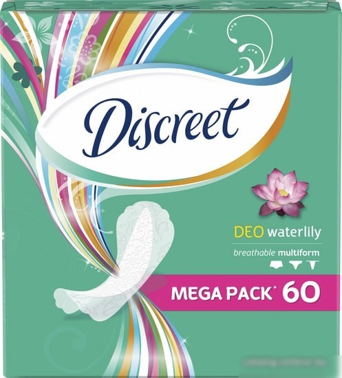 Прокладки ежедневные Discreet Deo Water Lily Multiform Trio (60 шт)