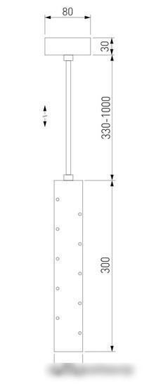 Люстра средней высоты Elektrostandard 50214/1 LED (хром)