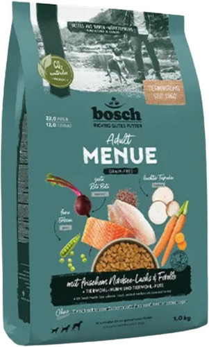 Сухой корм для собак Bosch Menue Adult с Лососем и форелью 1 кг
