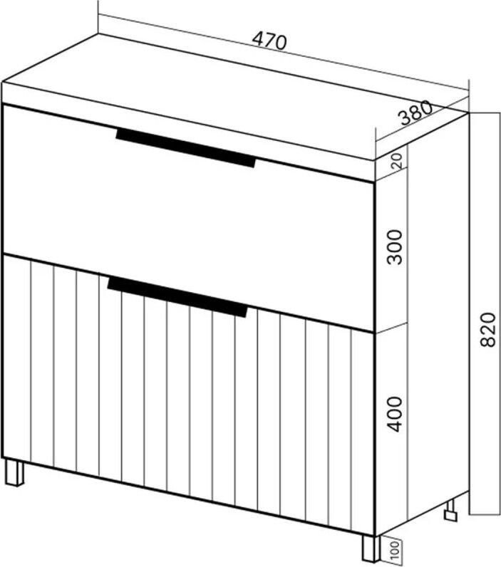 Viant Тумба с умывальником Сицилия VSIC50MDCAP-T2Y + S-UM-MOD50/1